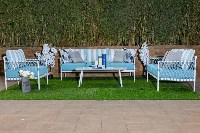 liverpool 7 seater outdoor sofa (3+2+1+1) + coffee table