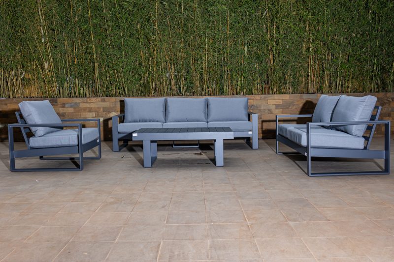 barlow 7 seater outdoor sofa (3+2+1+1) + coffee table