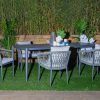 zabibu outdoor dining table + 6 tyrie chairs