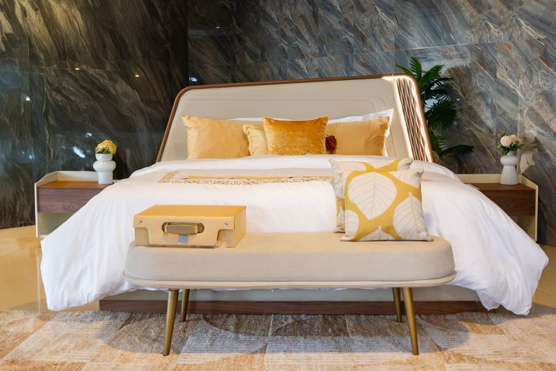 elise king bed + 2 nightstands