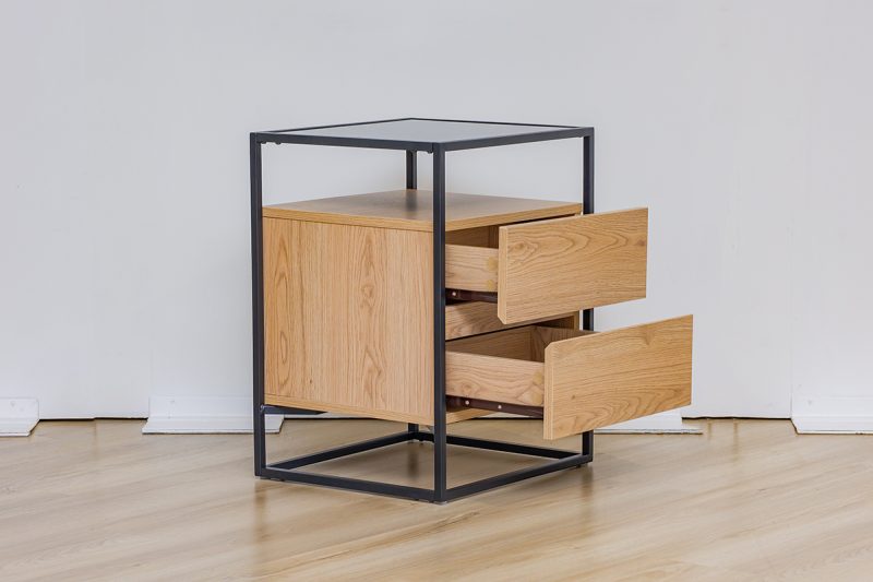 finley king package - king bed + 2 nightstands + dresser mirror