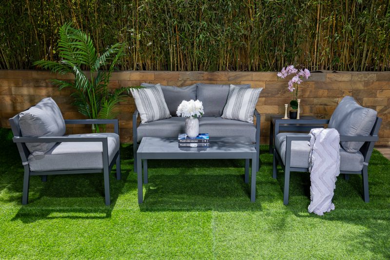 magnolia 5 seater outdoor sofa (3+1+1) + coffee table + end table