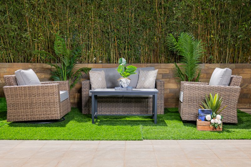buckley 5 seater outdoor sofa (3+1+1) + coffee table