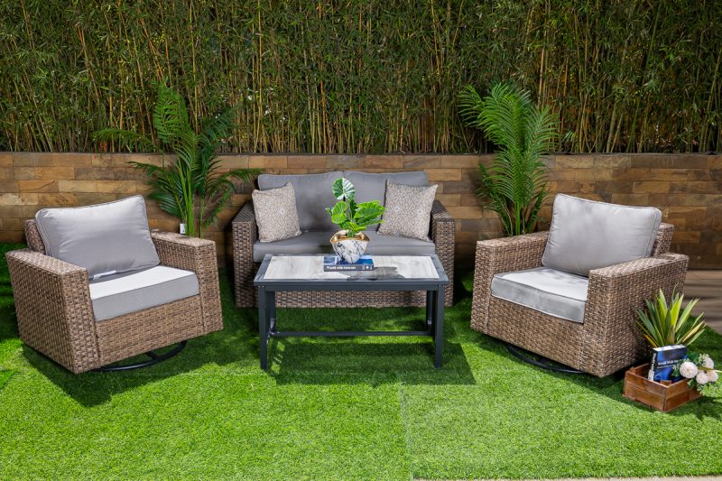 buckley 5 seater outdoor sofa (3+1+1) + coffee table