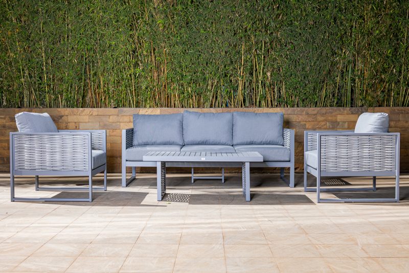 mayfair 5 seater outdoor sofa (3+1+1) + coffee table