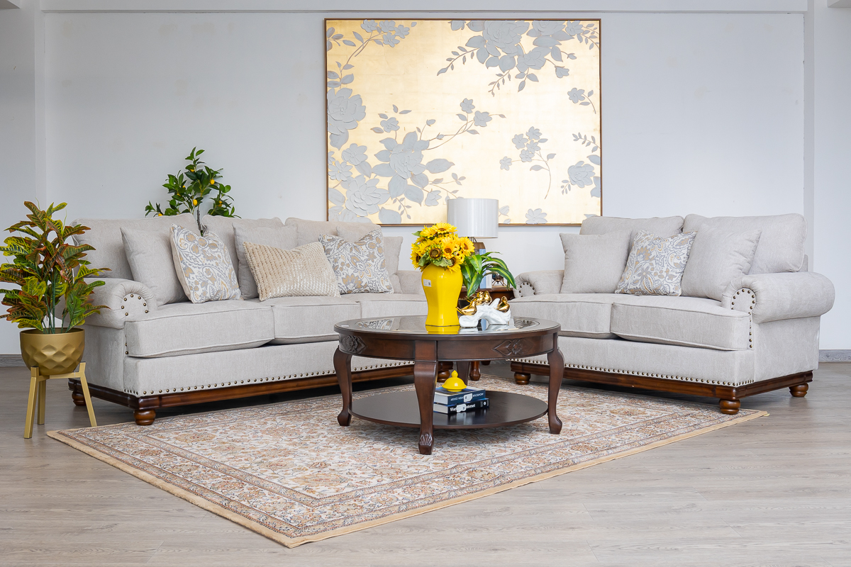 lionel 7 seater fabric sofa (3+2+1+1)