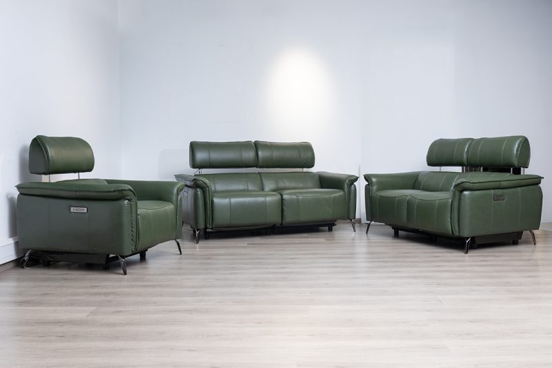 croft 7 seater electric leather recliner (3+2+1+1)