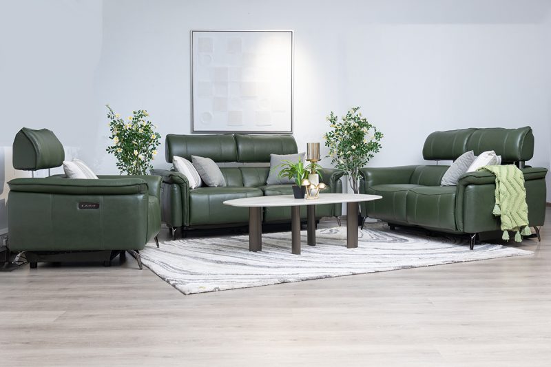 croft 7 seater electric leather recliner (3+2+1+1)