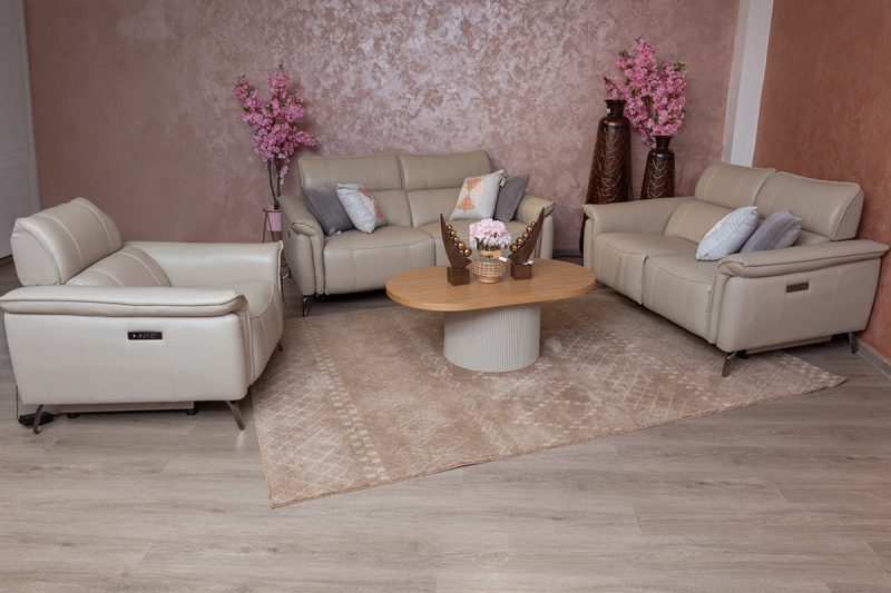 croft 7 seater electric leather recliner (3+2+1+1)
