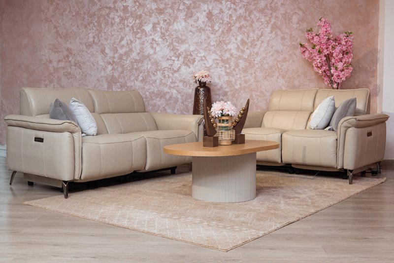 croft 7 seater electric leather recliner (3+2+1+1)
