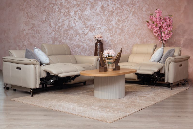 croft 7 seater electric leather recliner (3+2+1+1)