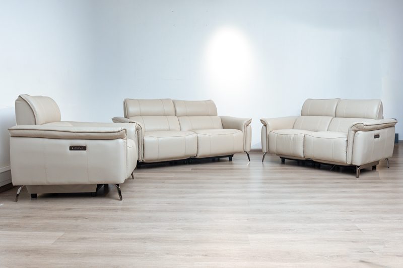 croft 7 seater electric leather recliner (3+2+1+1)