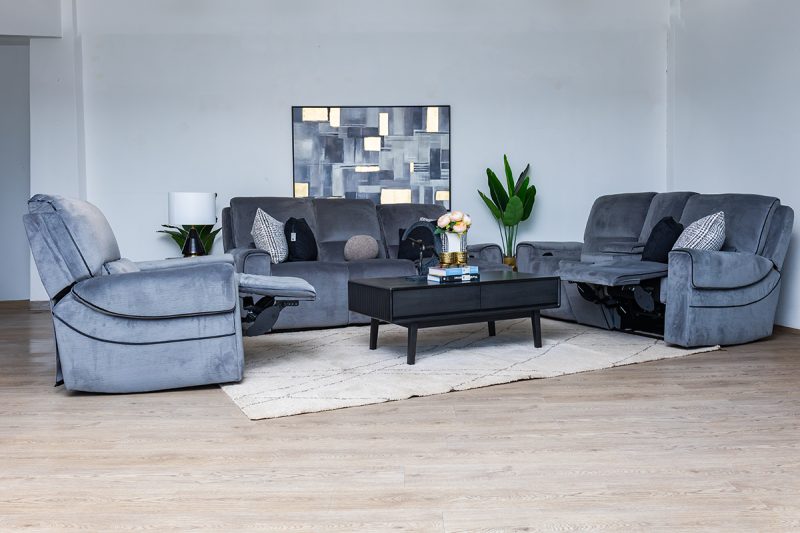 burk 7 seater fabric recliner sofa (3+2+1+1)