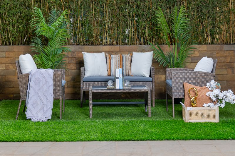 marco 5 seater outdoor sofa (3+1+1) + coffee table