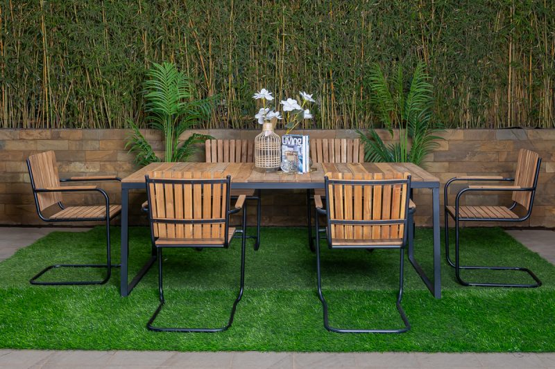 trex outdoor dining table + 6 chairs