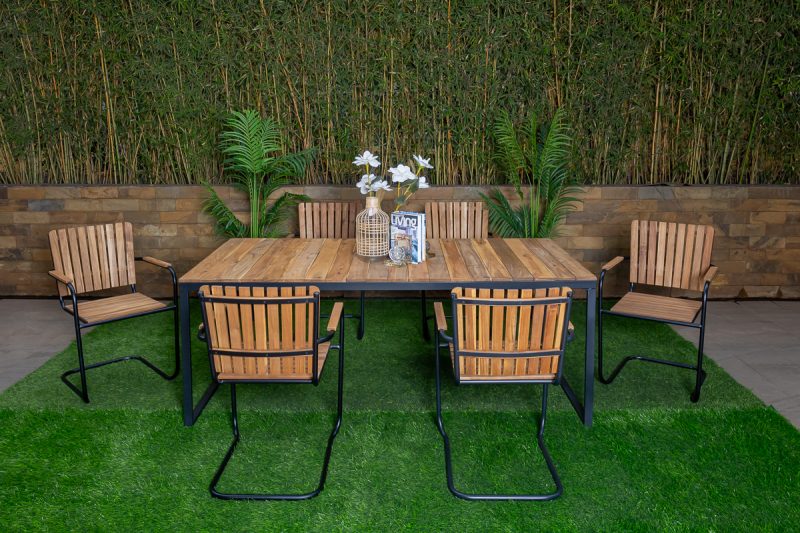 trex outdoor dining table + 6 chairs