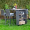 sunny 4 seater outdoor bar table + 4 cabin bar chairs