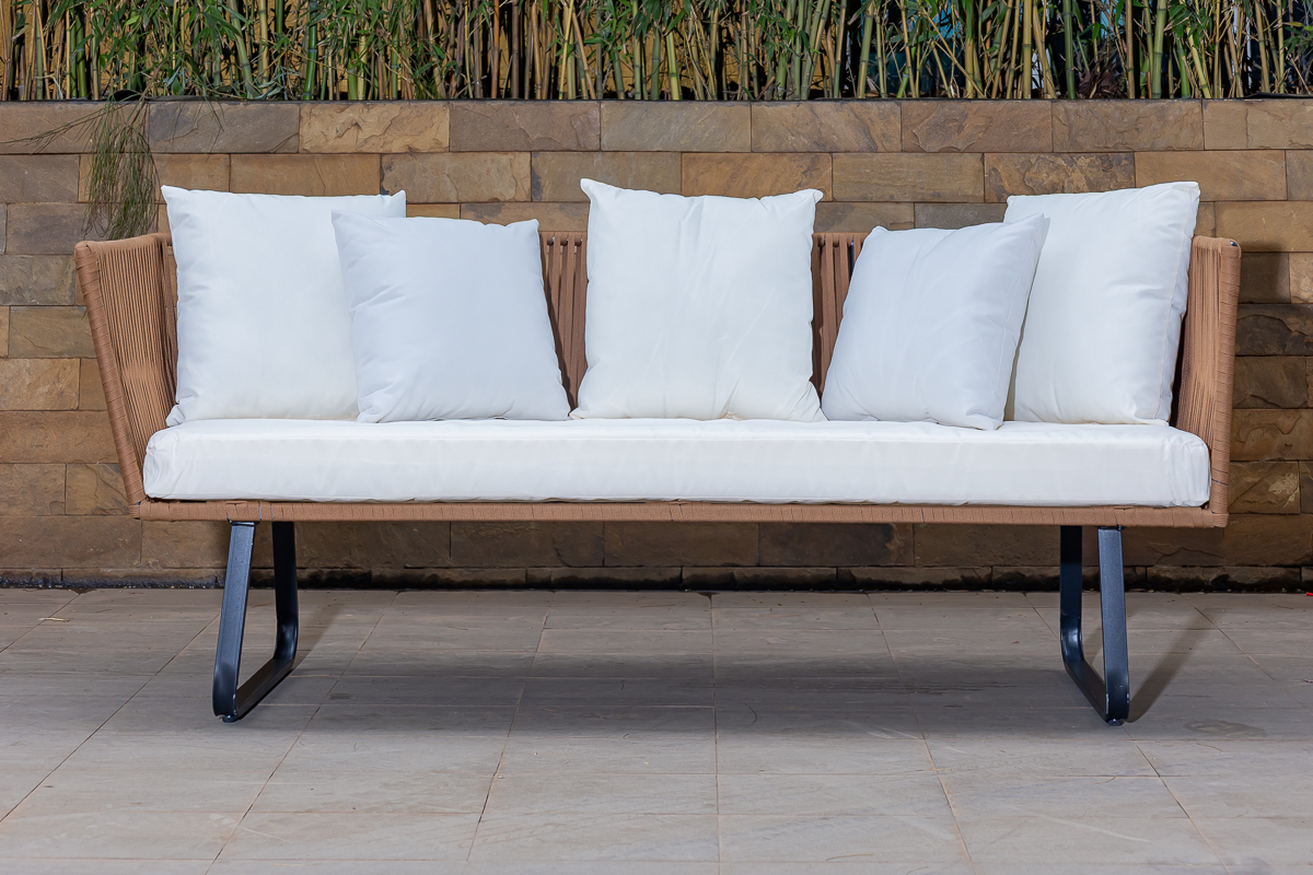 PEBBLE 5 Seater Outdoor Sofa (3+1+1) + Coffee Table 4 pebble 5 seater outdoor sofa (3+1+1) + coffee table