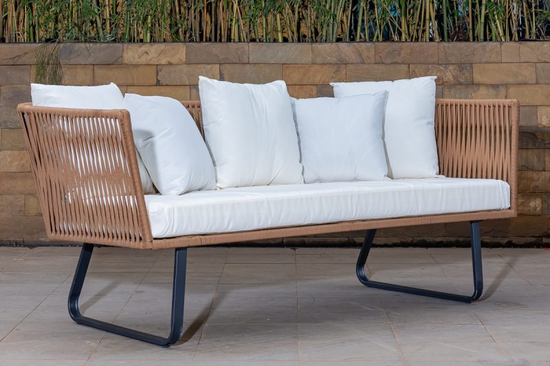 PEBBLE 5 Seater Outdoor Sofa (3+1+1) + Coffee Table 22 pebble 5 seater outdoor sofa (3+1+1) + coffee table