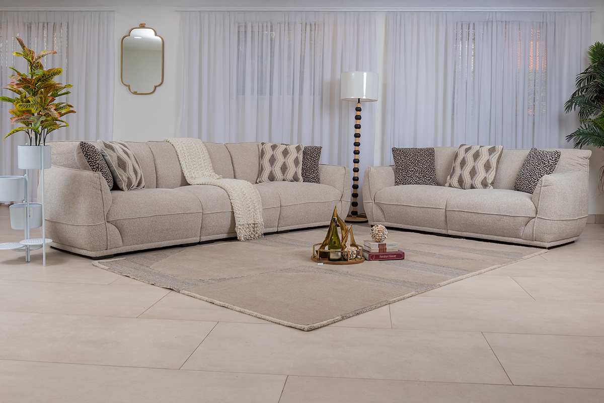 zed 7 seater fabric sofa (3+2+1+1)