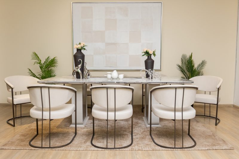 oslo dining table + 8 almeria chairs