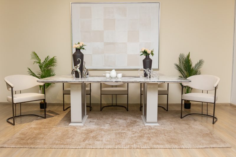 oslo dining table + 8 almeria chairs