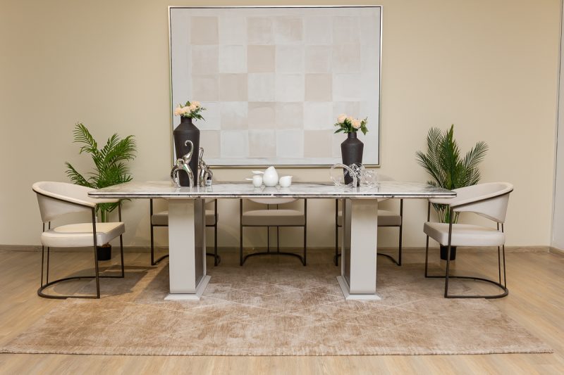 oslo dining table + 8 almeria chairs