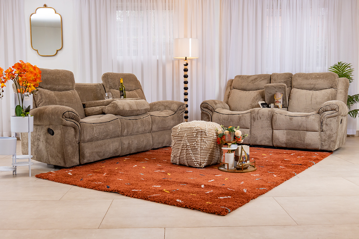 cannes 7 seater fabric recliner sofa (3+2+1+1)