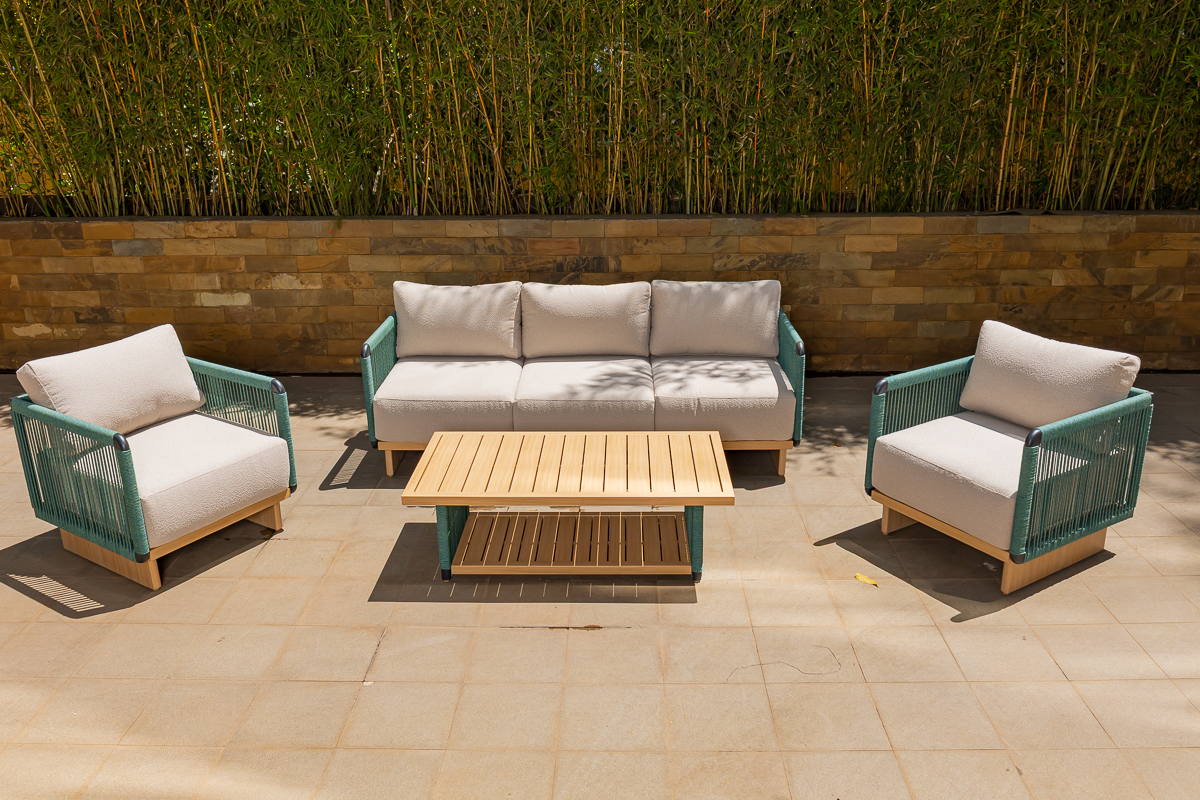 DAY 5-Seater Outdoor Sofa (3+1+1) + Ottoman - Image 3