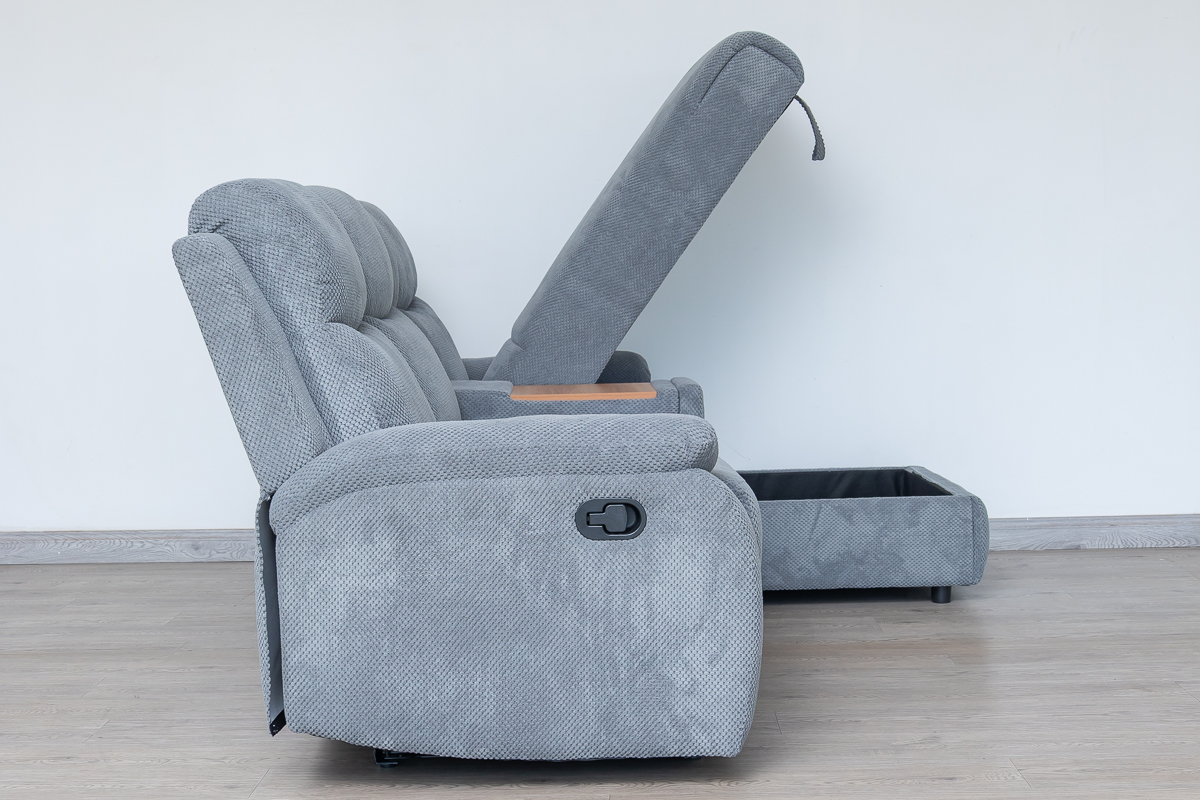 QUERA Fabric Recliner Corner Sofa 7 QUERA Fabric Recliner Corner Sofa - Image 7