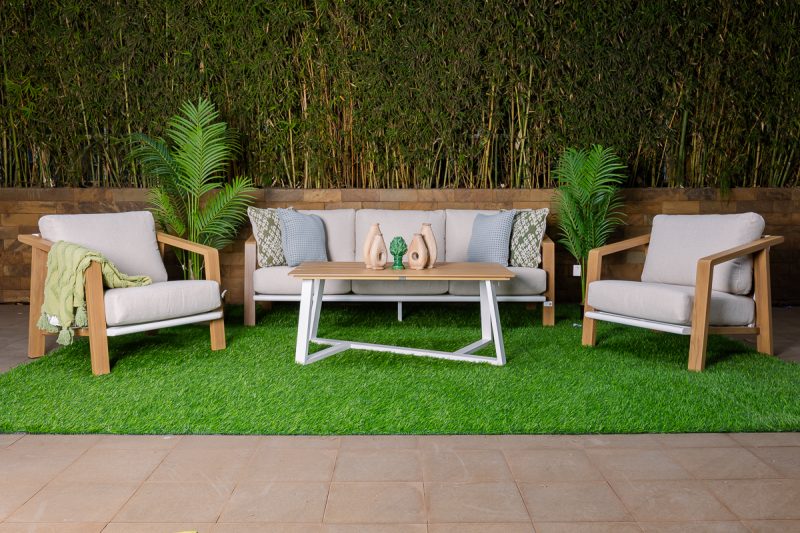 LAYTON 5-Seater Outdoor Sofa (3+1+1) + Coffee Table