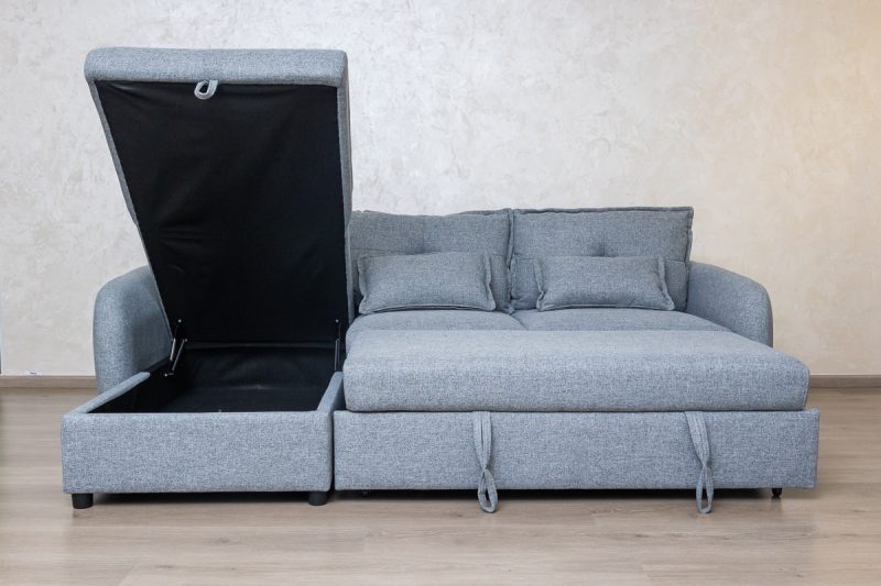 ARRIS Fabric Corner Sofa + 1 Accent Chair 43 0O2A9322