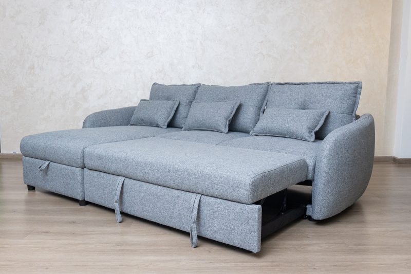 ARRIS Fabric Corner Sofa + 1 Accent Chair 39 0O2A9323