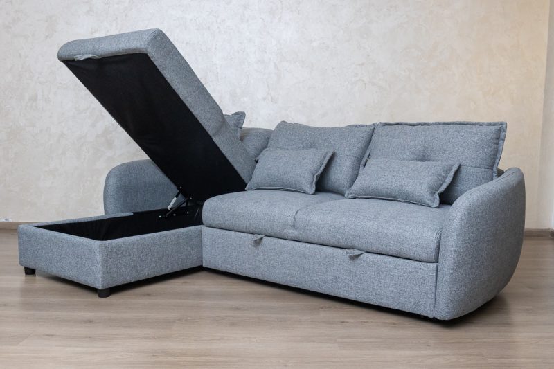 ARRIS Fabric Corner Sofa + 1 Accent Chair 40 0O2A9326