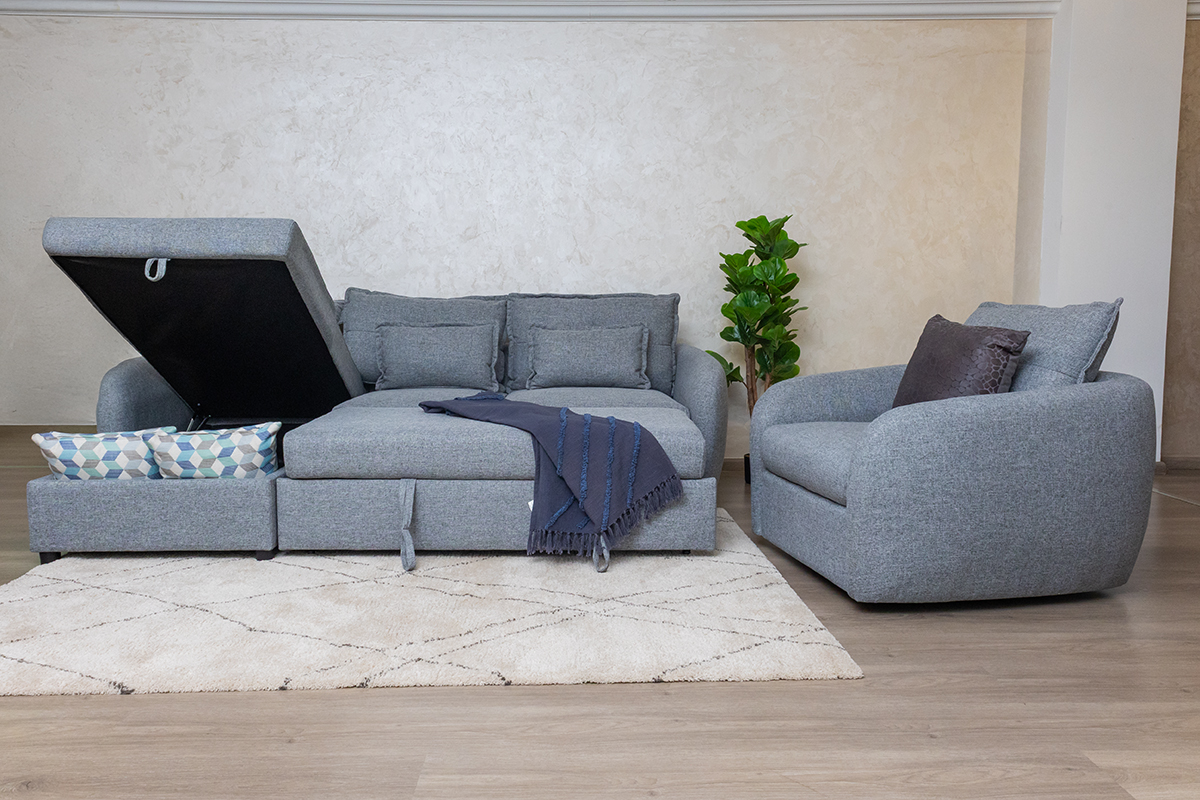 ARRIS Fabric Corner Sofa + 1 Accent Chair 2 ARRIS Fabric Corner Sofa + 1 Accent Chair - Image 2