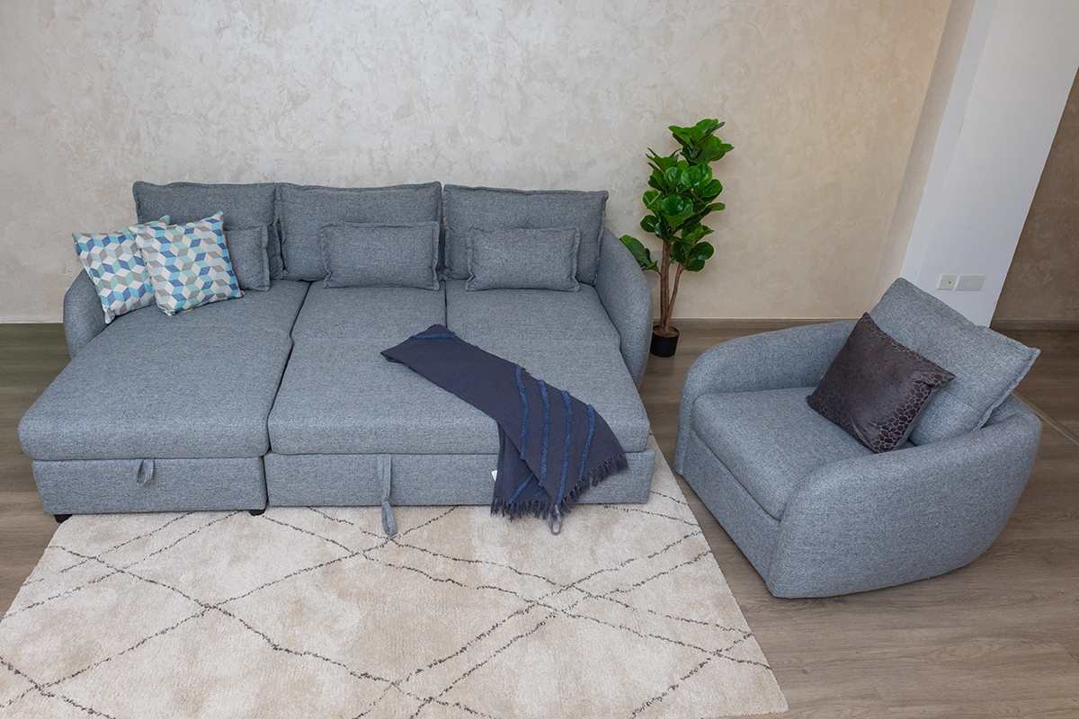 ARRIS Fabric Corner Sofa + 1 Accent Chair 3 ARRIS Fabric Corner Sofa + 1 Accent Chair - Image 3