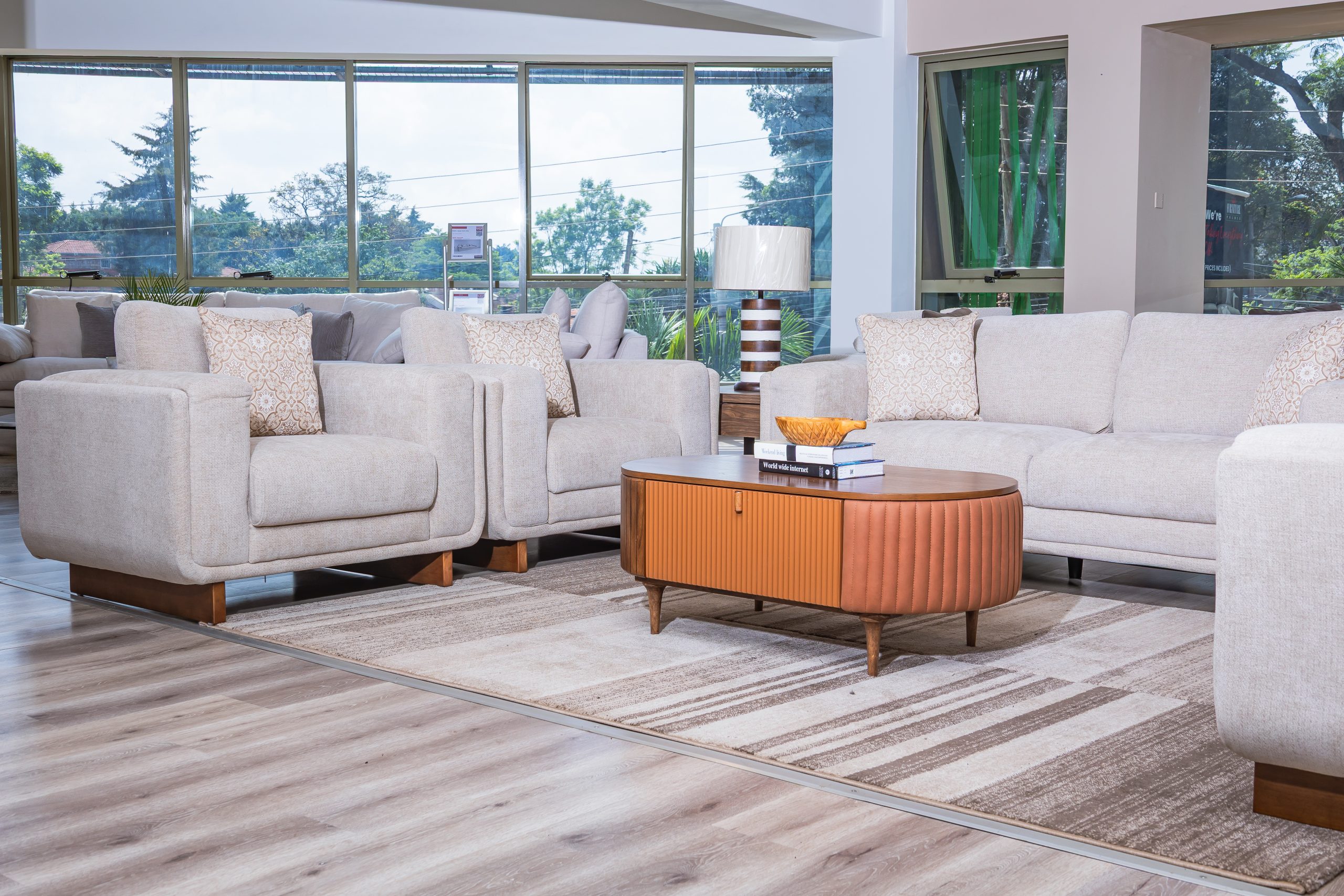 EURC 7 Seater Fabric Sofa (3+2+1+1) 5 EURC 7 Seater Fabric Sofa (3+2+1+1) - Image 5