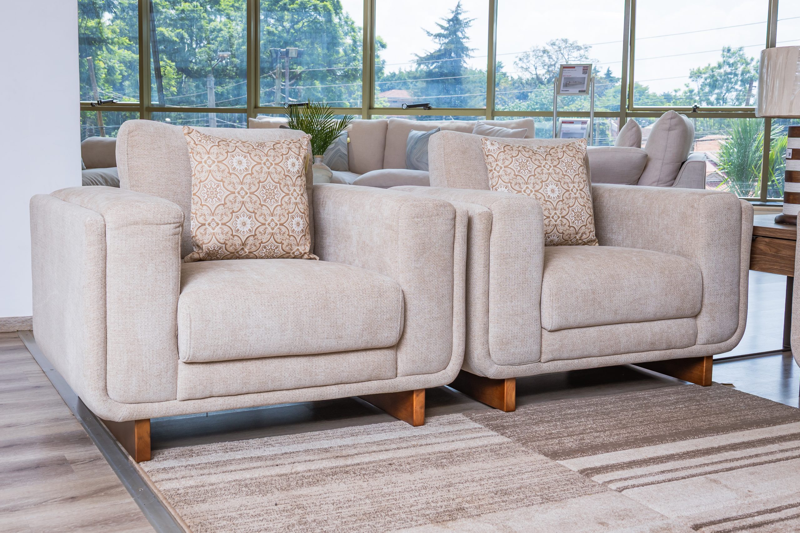 EURC 7 Seater Fabric Sofa (3+2+1+1) 6 EURC 7 Seater Fabric Sofa (3+2+1+1) - Image 6