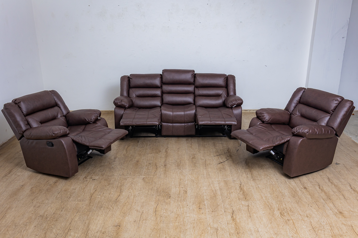 NEBRASKA 5 Seater Fabric Recliner Sofa (3+1+1) 4 NEBRASKA 5 Seater Fabric Recliner Sofa (3+1+1) - Image 4