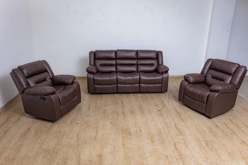 NEBRASKA 5 Seater Fabric Recliner Sofa (3+1+1) 20 0O2A9598