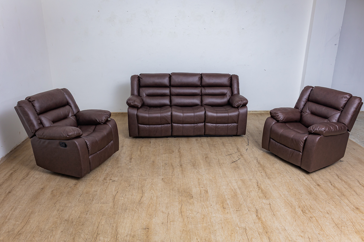 NEBRASKA 5 Seater Fabric Recliner Sofa (3+1+1) 2 NEBRASKA 5 Seater Fabric Recliner Sofa (3+1+1) - Image 2