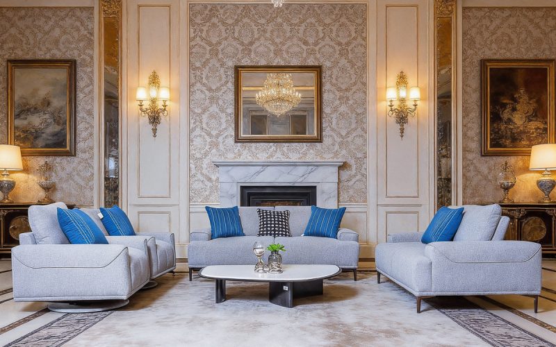 MONIQUE 7 Seater Fabric Sofa (3+2+1+1)