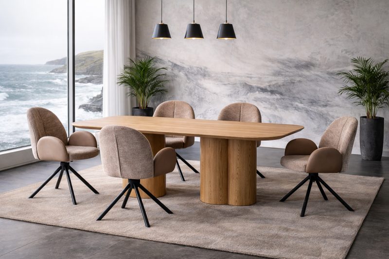 ALDEN Dining Table + 6 CELINA Chairs