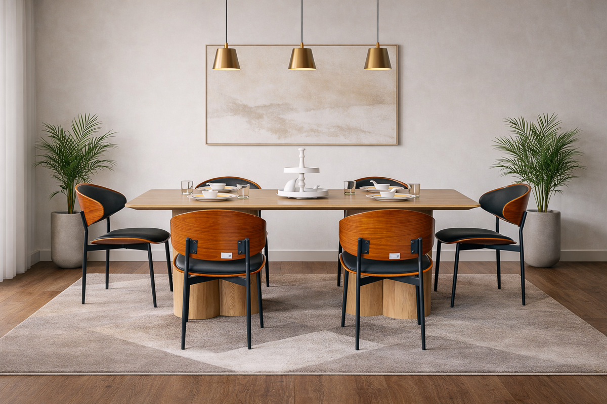 ALDEN Dining Table + 6 AMBER Chairs 4 ALDEN Dining Table + 6 AMBER Chairs - Image 4