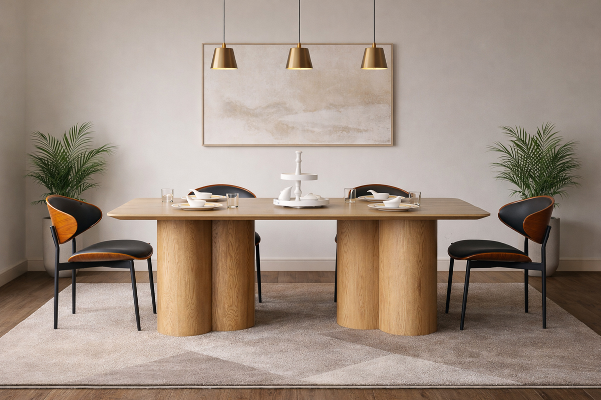 ALDEN Dining Table + 6 AMBER Chairs 2 ALDEN Dining Table + 6 AMBER Chairs - Image 2