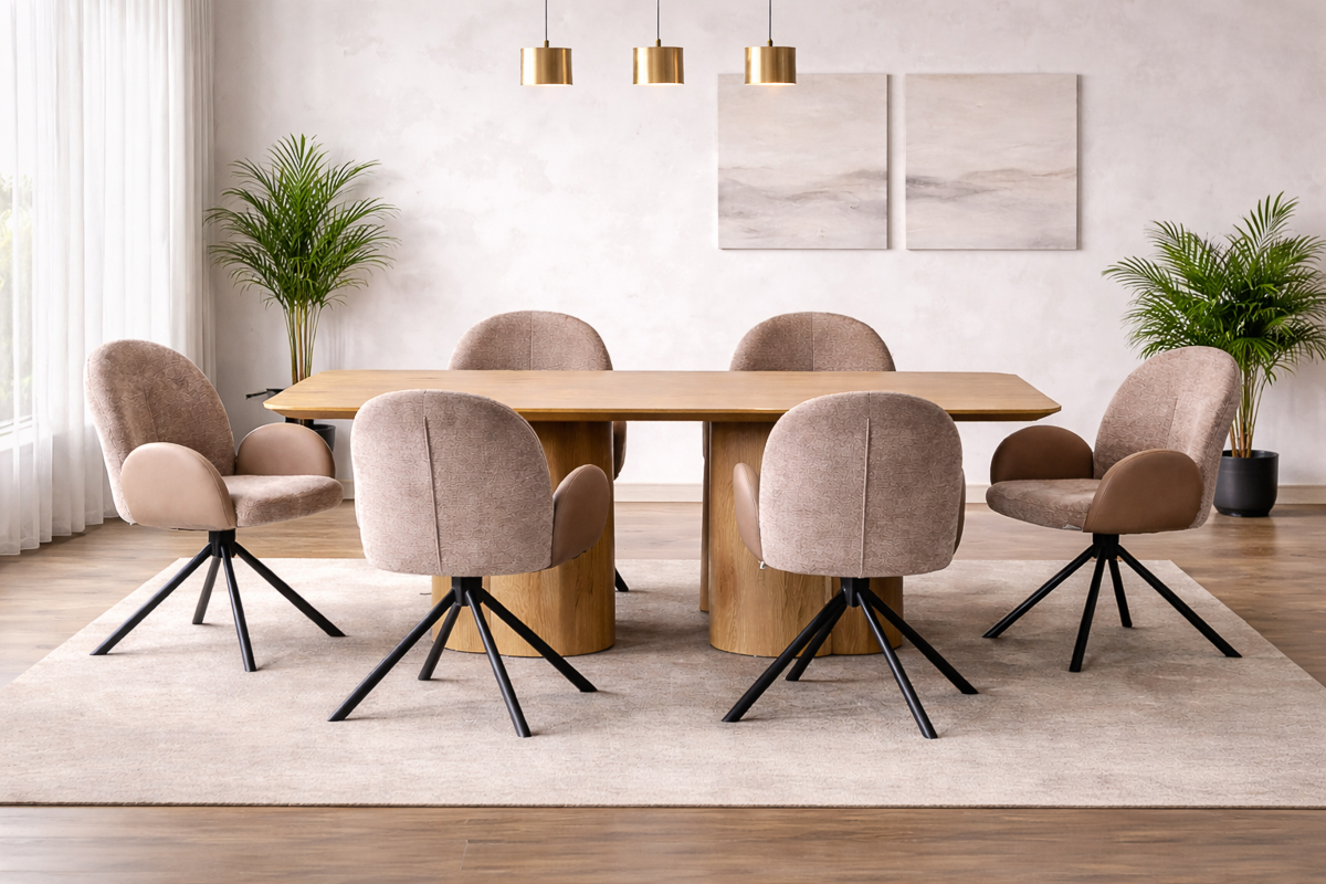 ALDEN Dining Table + 6 CELINA Chairs 2 ALDEN Dining Table + 6 CELINA Chairs - Image 2