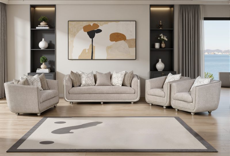 BAKHAM 7 Seater Fabric Sofa (3+2+1+1)